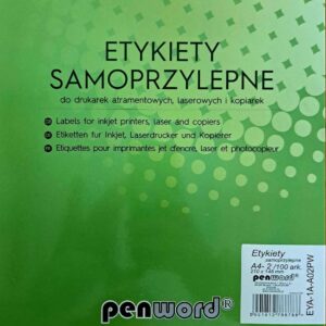 ETYKIETA SAMOPRZYLEPNA 2 etykieta o wymiarach 210x148mm