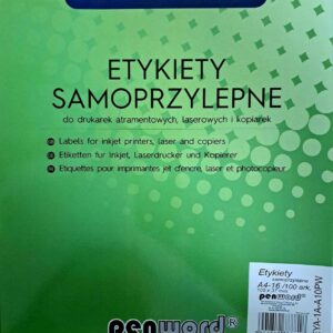 ETYKIETA SAMOPRZYLEPNA 16 etykiet o wymiarach 105x37mm