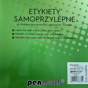 ETYKIETA SAMOPRZYLEPNA 40 etykiet o wymiarach 52,5x29mm