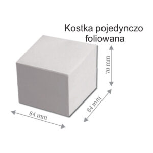 Kostka Do Kubika Biała Nieklejona