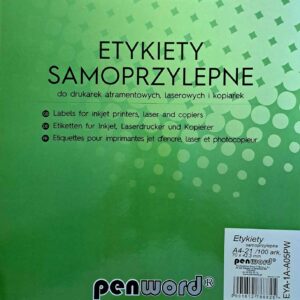 ETYKIETA SAMOPRZYLEPNA 21 etykiet o wymiarach 70x42,3mm