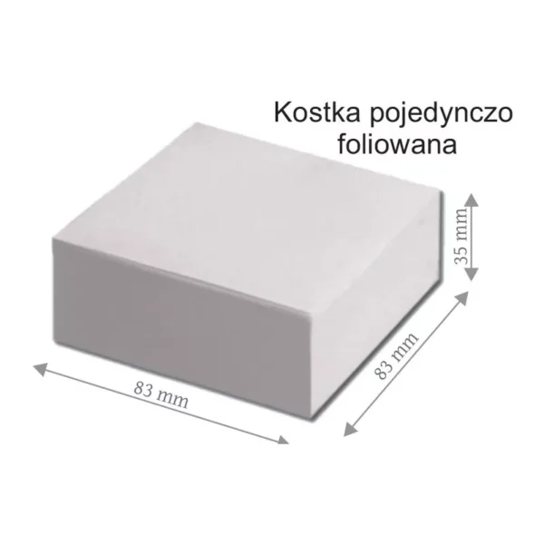 Kostka Biała Duża Klejona