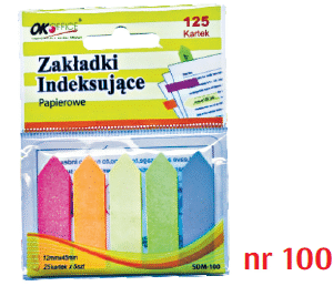 Zakładki indeksujące samoprzylepne papierowe: "100"