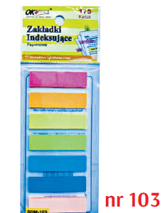 Zakładki indeksujące samoprzylepne papierowe: "103"