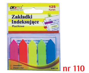 Zakładki indeksujące samoprzylepne plastikowe : "110"
