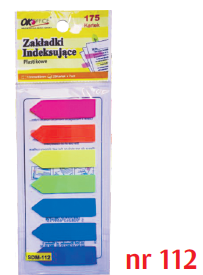 Zakładki indeksujące samoprzylepne plastikowe : "112"